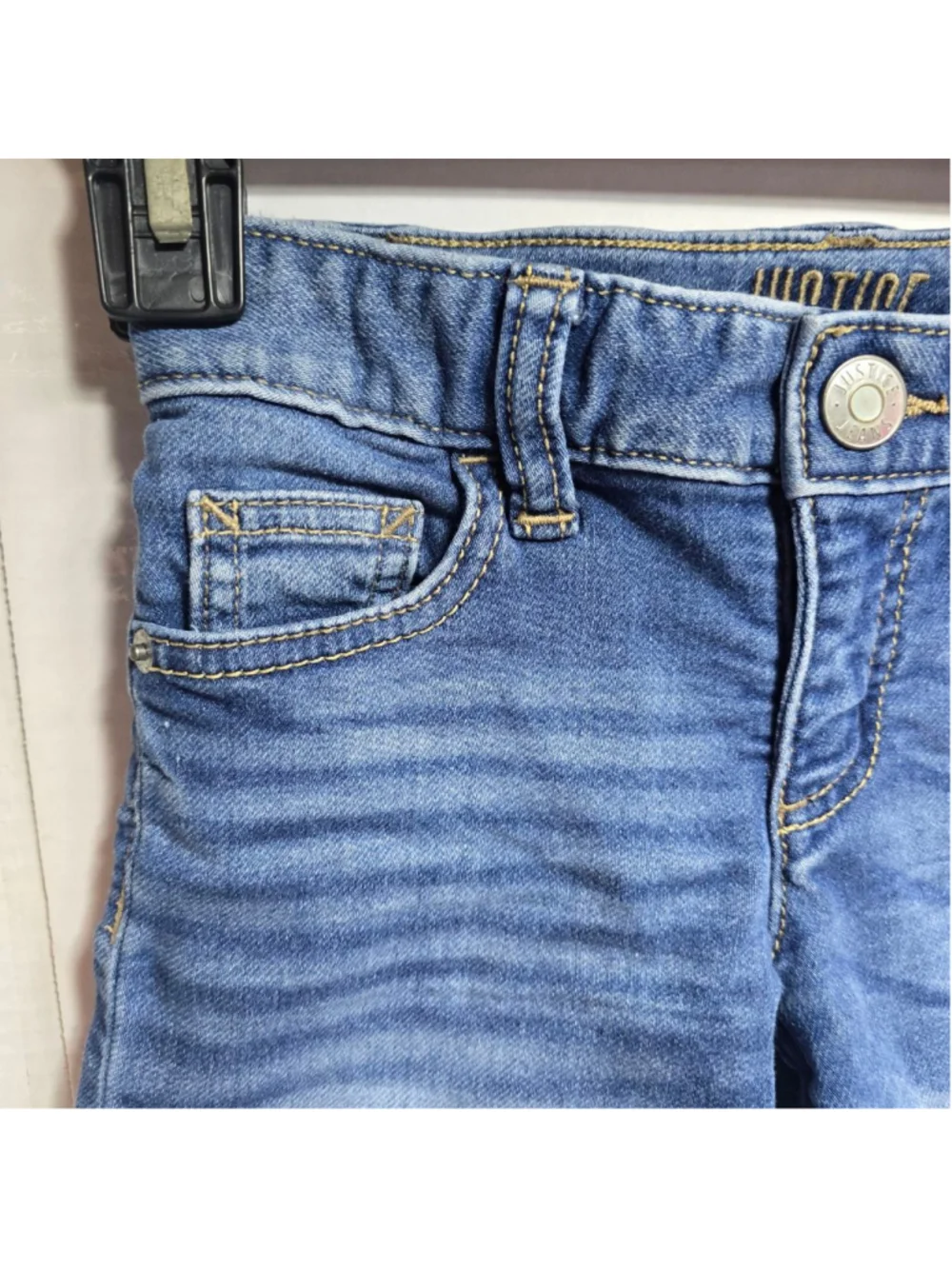 Girls Justice Blue Denim Jean Shorts Size 8